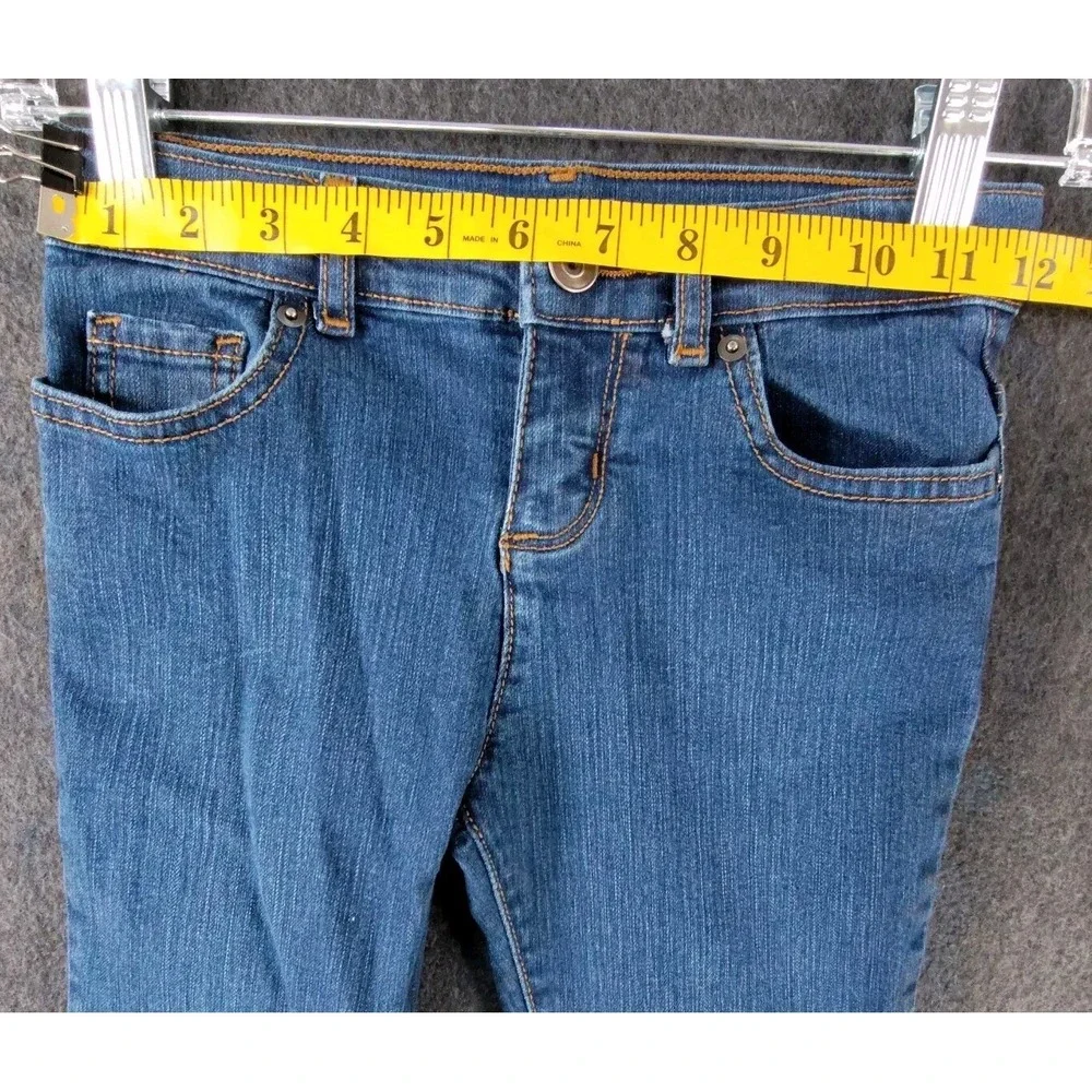 Childrens Place Jeans Youth Girls 8 Blue‎ Bootcut Stretch Adjust📸SEE📏📸